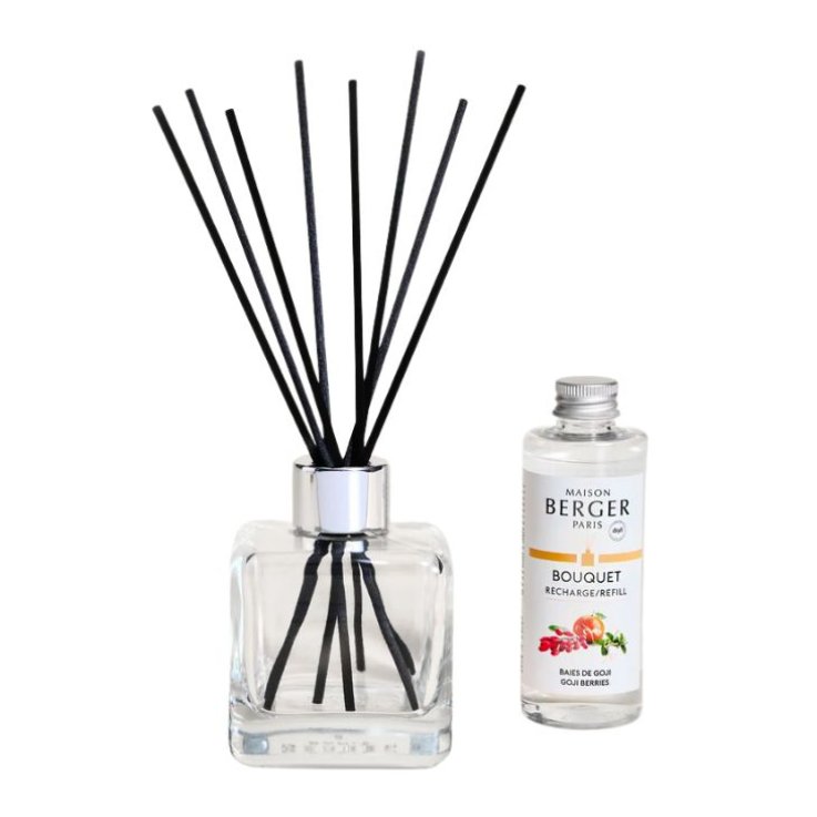 MAISON BERGER - BOUQUET CUBE CON BASTONCINI - BAIES DE GOJI 100ML